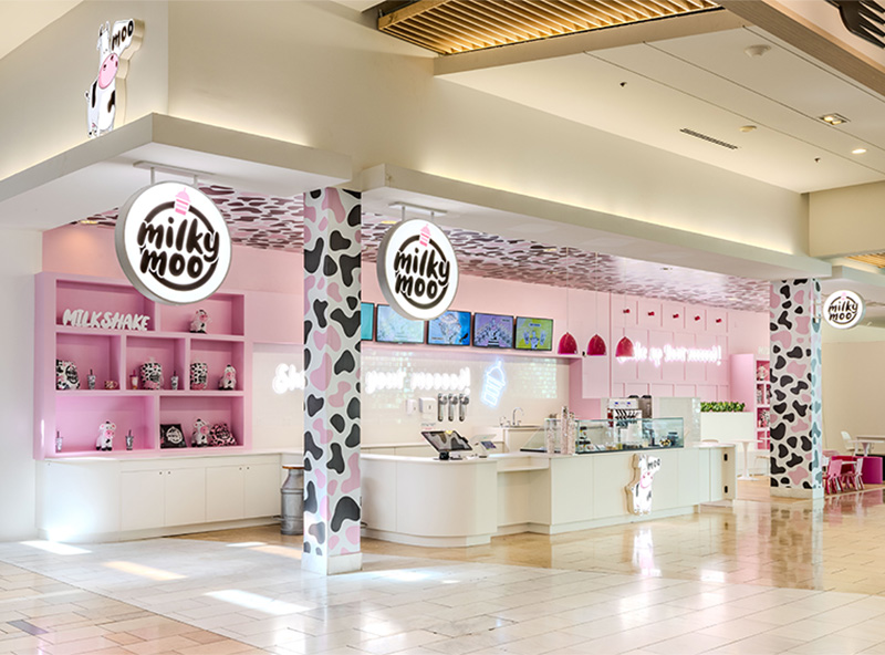 Milky Moo storefront in Broward mall
